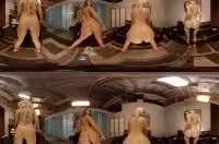 Four Babes Race to Get Off VR porn