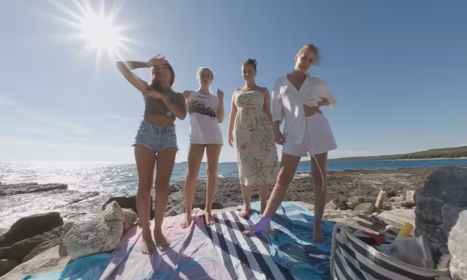 Casey Nice and Abbie Storm in A Day on a Nude Beach in Italy with Abbie Storm, Samanta, Vanessa Klein, and Eyla Moore, photo 1 of 4