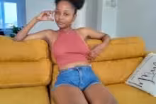 Real Baby in Dark Skinned Ebony Siren Struts Onto Casting Couch, photo 1 of 4