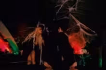 Sabien Demonia and Lady Lyne in HocusPocus Halloween Special 4some, photo 1 of 4