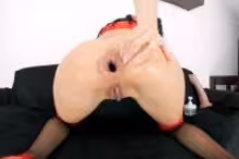 Hotkinkyjo in Hotkinkyjo In Red Dress Take Huge Fist Dildo From Mrhankey Deep In Ass Anal Prolapse, photo 3 of 4