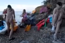Rebeka Ruby and Emmux in Kayaking and Hiking Nude on an Abandoned Italian Island on Vacation, photo 2 of 4