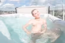 Luana Vrgoddess in Luana Masturbates Outdoors on a Sunny Day in the Rooftop Jacuzzi, photo 4 of 4