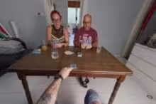 Vexxy Bliss in Quick Blowjob While Her Husband Is On A Call, photo 1 of 4