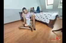 Real FF Stockings Striptease in Retro 70s Slut Shorts XXX VR porn