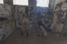 Miss Pussycat and Cheri in Risky Public Nudity - Hot Girls on Vacation Spray Painting Graffiti, Brille and Cherri, photo 2 of 4