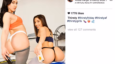 Abella Danger fucking in the trampoline with her innie pussy VR Porn Video