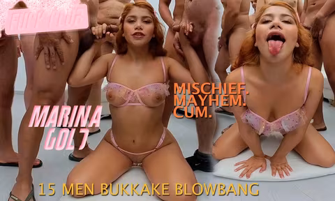 15 Men Blowbang Bukkake  Part I VR Porn Video