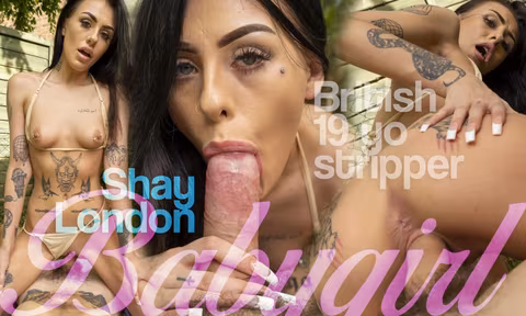 British 19 yo Teen Stripper Rides Dick In The Backyard VR Porn Video