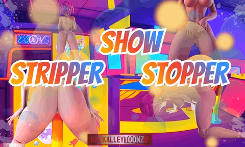 Big Booty 3d Cartoon Stripper Show Stopper Dancing In The Arcade