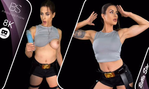 Billie Star Cosplaying Lara Croft Did You Install The Round And Soft Boobs Mod VR porn video