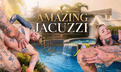 Busty Australian Maddison Ink Gives Me Sloppy Jacuzzi Blowjob Before I Pound Her From Behind Raw VR Porn Video