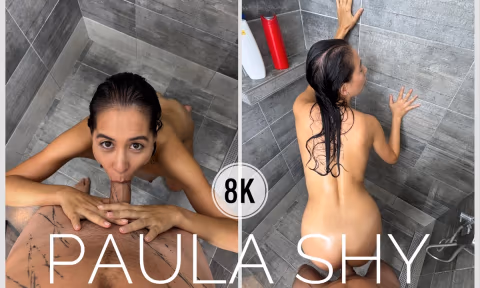 Gorgeous Paula Is In The Shower With You with Paula Shy
