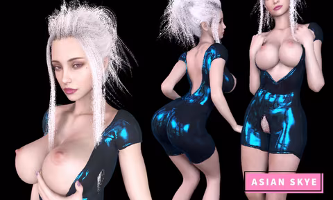 Icy Eurasian Latex Skye VR Porn Video