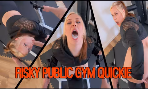 Risky Public Gym Quickie with Anjaamelia