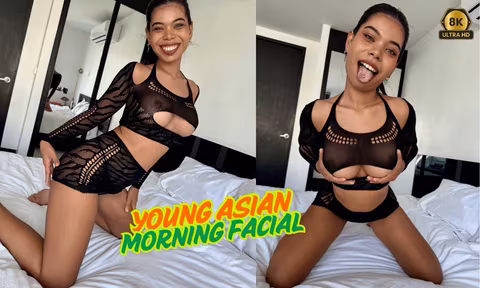 Young Asian Morning Facial with Pam Sexy