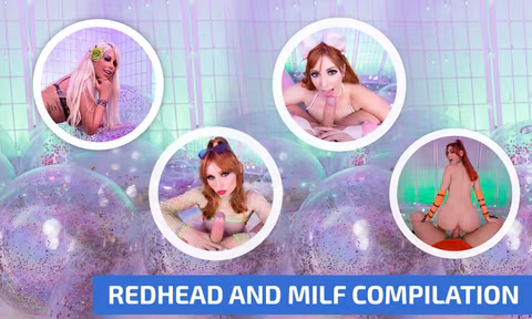 Redhead and MILF Compilation VR Porn Video