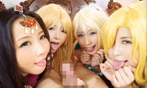 Ririka Rui Hizuki Mikuru Shiiba and Kurumi Tamaki  Reincarnated into a Alternate Universe for Elf Harem Sex at a Fantasy Pub Part 2 VR Porn Video