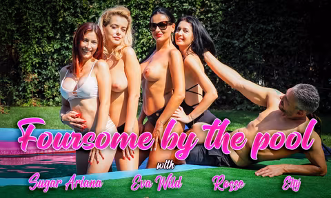 Foursome By The Pool VR Porn Video