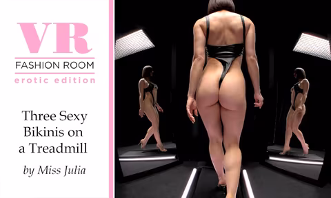 Miss Julia And Her Three Sexy Bikinis on a Treadmill VR Porn Video